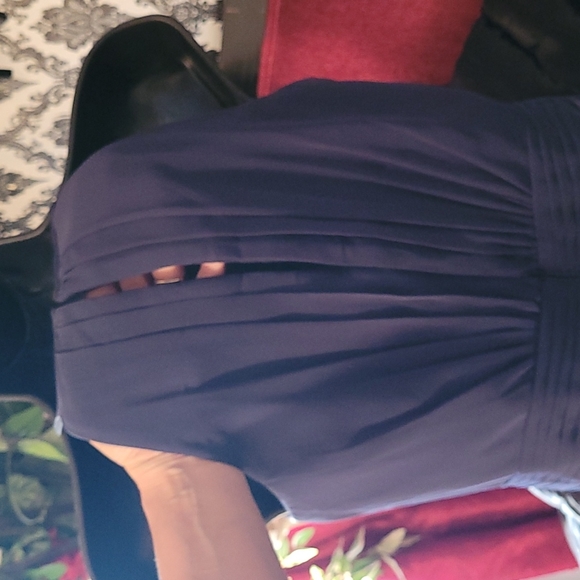 Long Navy Blue Evening Gown - Picture 4 of 5